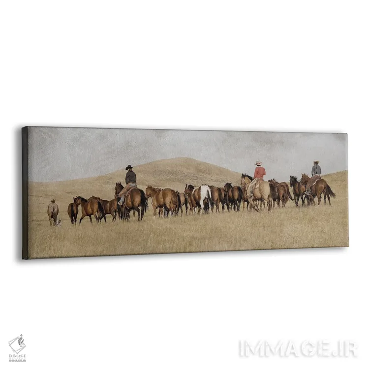 تابلو دکوراتیو محاصره سه دختر اثر رندا تامپسون - نمای پرسپکتیو محصول