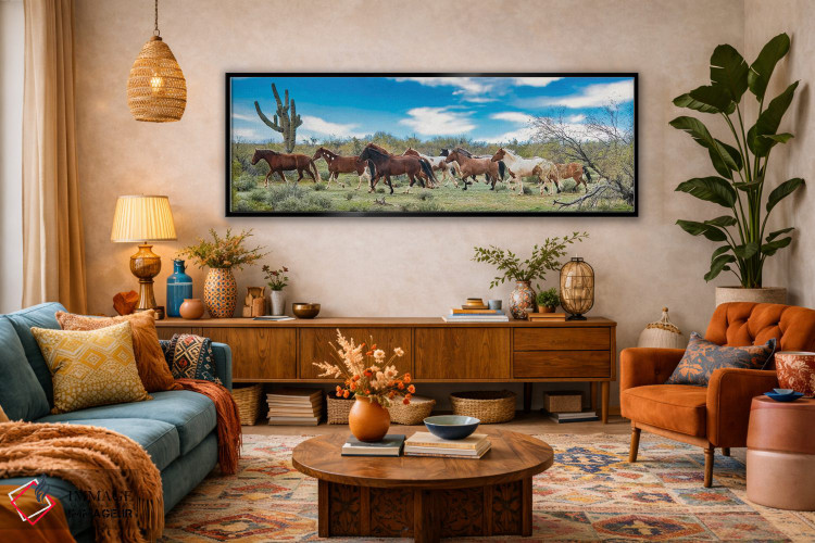 تابلو دکوراتیو گروه در حال دویدن با هم اثر رندا تامپسون - D3B