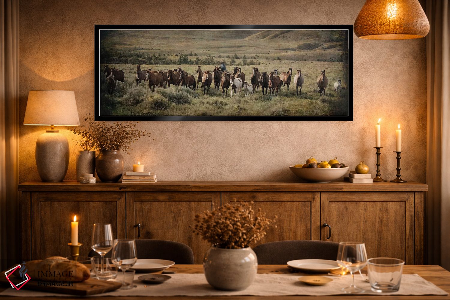 تابلو دکوراتیو محاصره مونتانا اثر رندا تامپسون - D2B