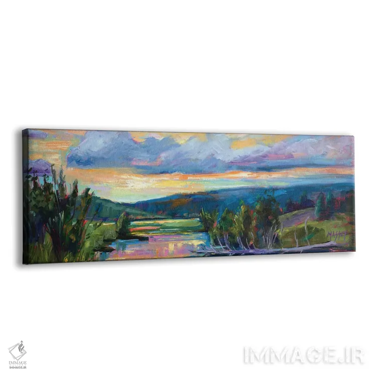 تابلو انتزاعی سونات عصرگاهی اثر ماری مسی - نمای پرسپکتیو محصول