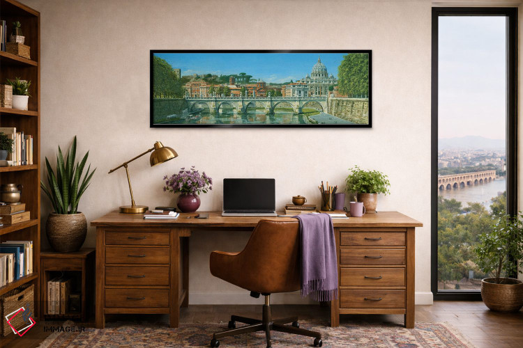 تابلو دکوراتیو رود تیبر، رم، ایتالیا اثر ریچارد هارپوم - D3B