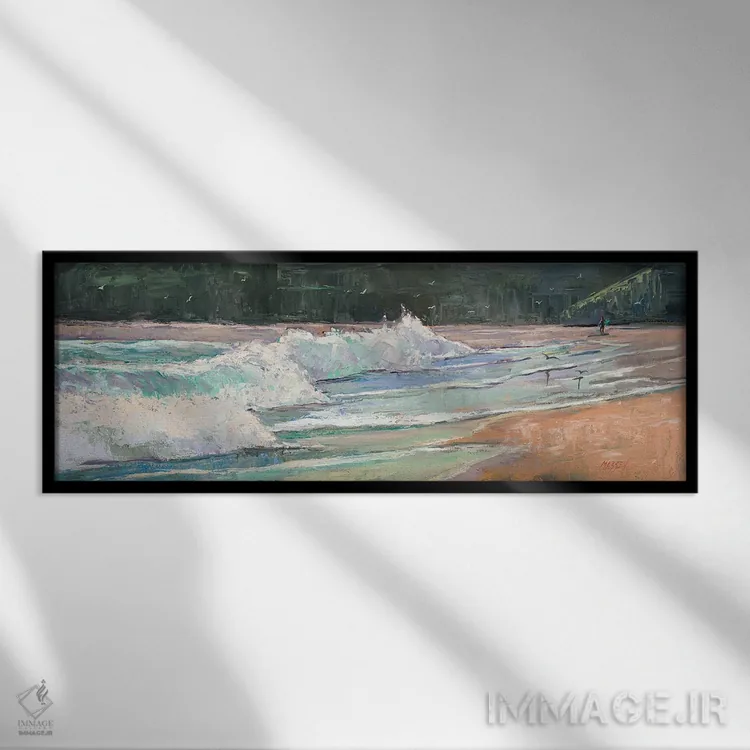 تابلو انتزاعی موج سواری داونپورت اثر ماری مسی - نمای قابدار مشکی