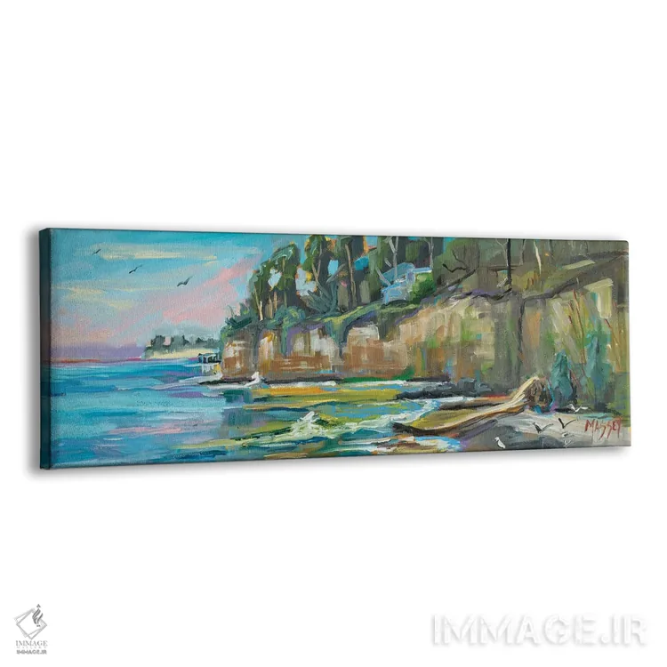 تابلو انتزاعی Plein Air,شن و دریا اثر ماری مسی - نمای پرسپکتیو محصول