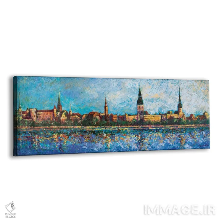 تابلو دکوراتیو اسکله ریگا اثر راخمت ردژپوف - نمای پرسپکتیو محصول