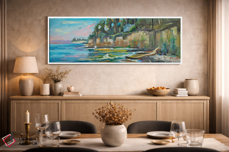 تابلو انتزاعی Plein Air,شن و دریا اثر ماری مسی - D2W