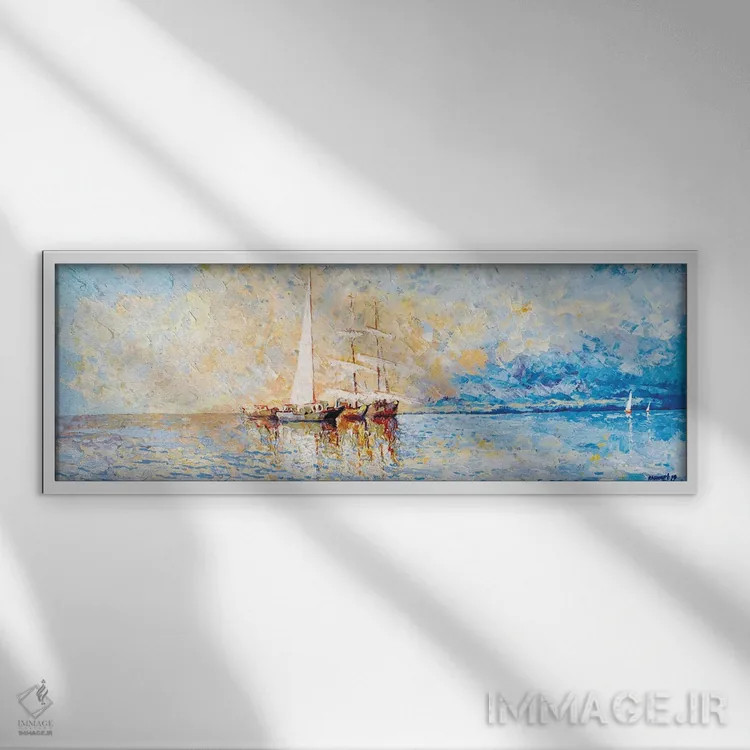 تابلو دکوراتیو دریای بالتیک اثر راخمت ردژپوف - نمای قابدار سفید