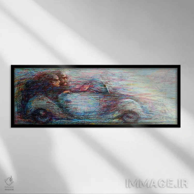 تابلو دکوراتیو سفر اثر راخمت ردژپوف - نمای قابدار مشکی