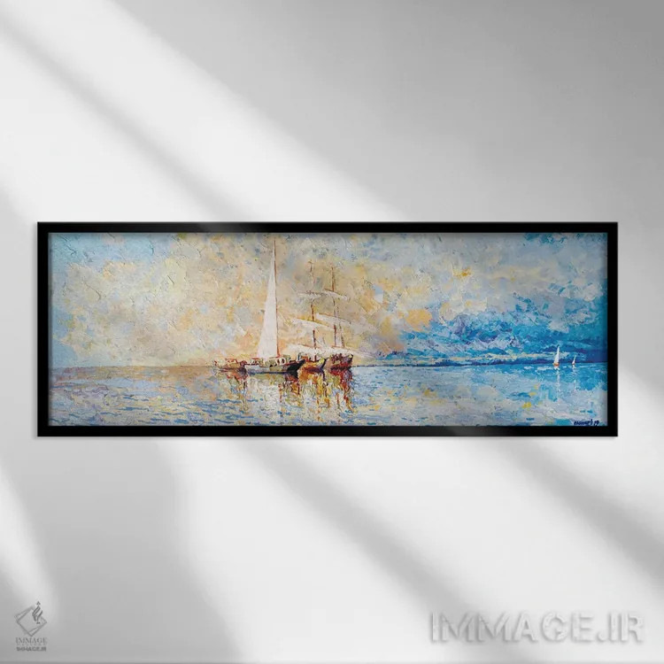 تابلو دکوراتیو دریای بالتیک اثر راخمت ردژپوف - نمای قابدار مشکی