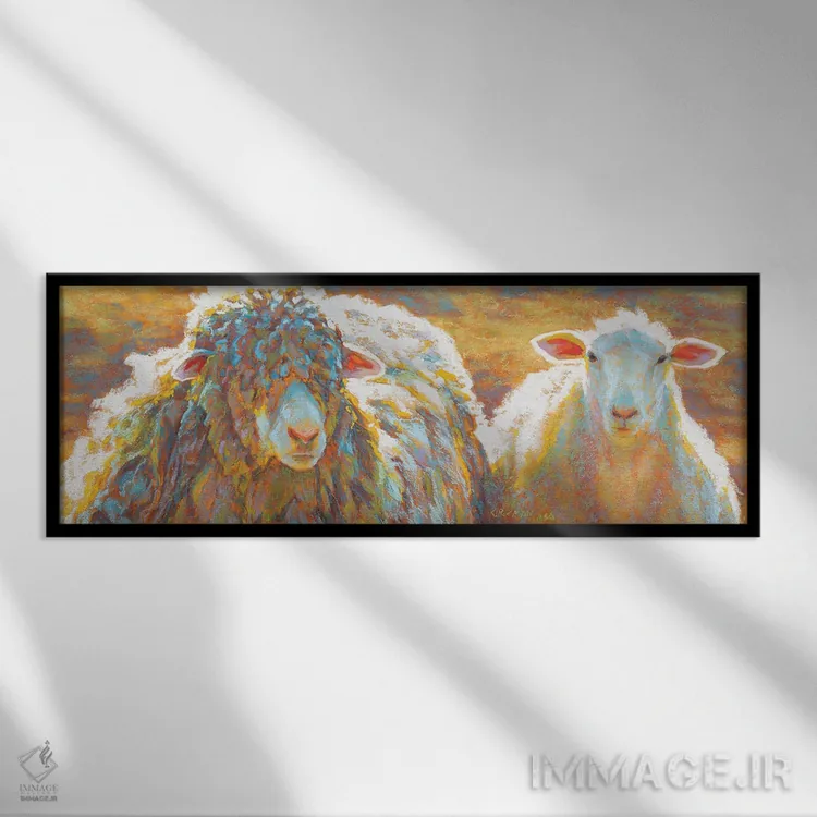 تابلو دکوراتیو بهار زمستانی اثر ریتا کرکمن - نمای قابدار مشکی
