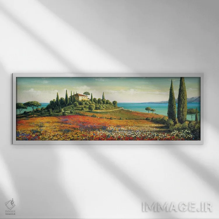 تابلو دکوراتیو نور بعد از ظهر اثر ریچارد لبلان - نمای قابدار سفید