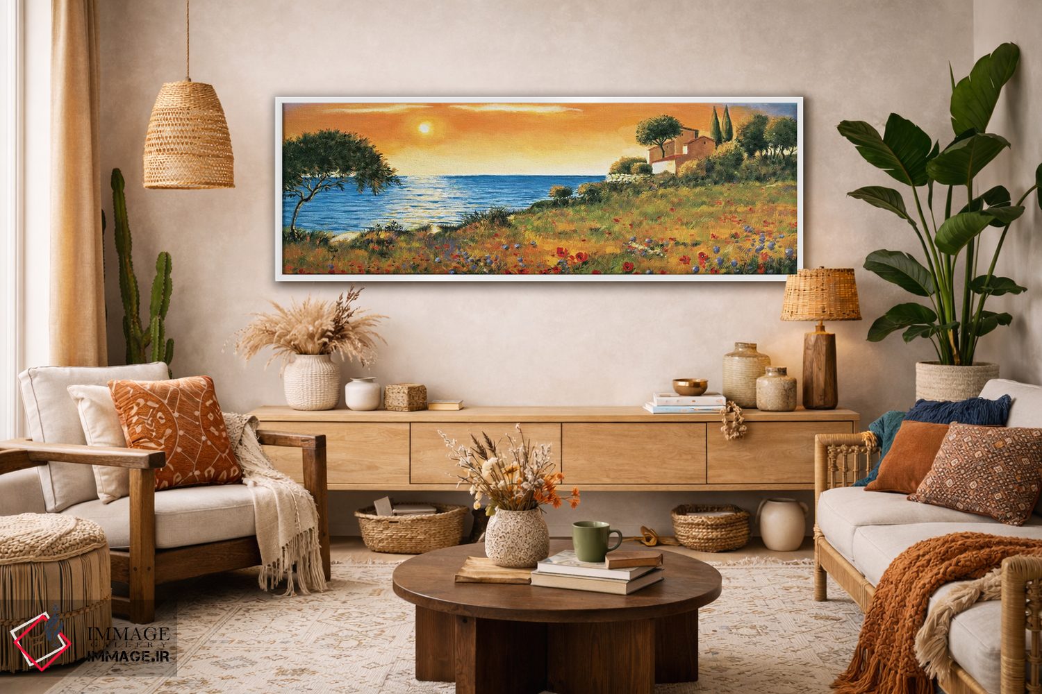 تابلو دکوراتیو ساحل آفتابگیر اثر ریچارد لبلان - D3W