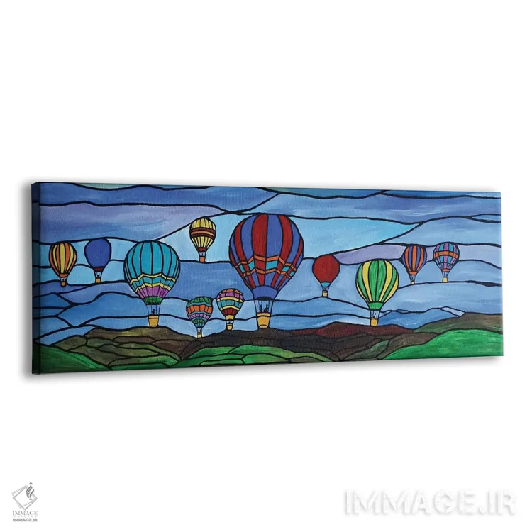 تابلو دکوراتیو مسابقه بالن های هوای گرم اثر ریچل اولینوک - نمای پرسپکتیو محصول