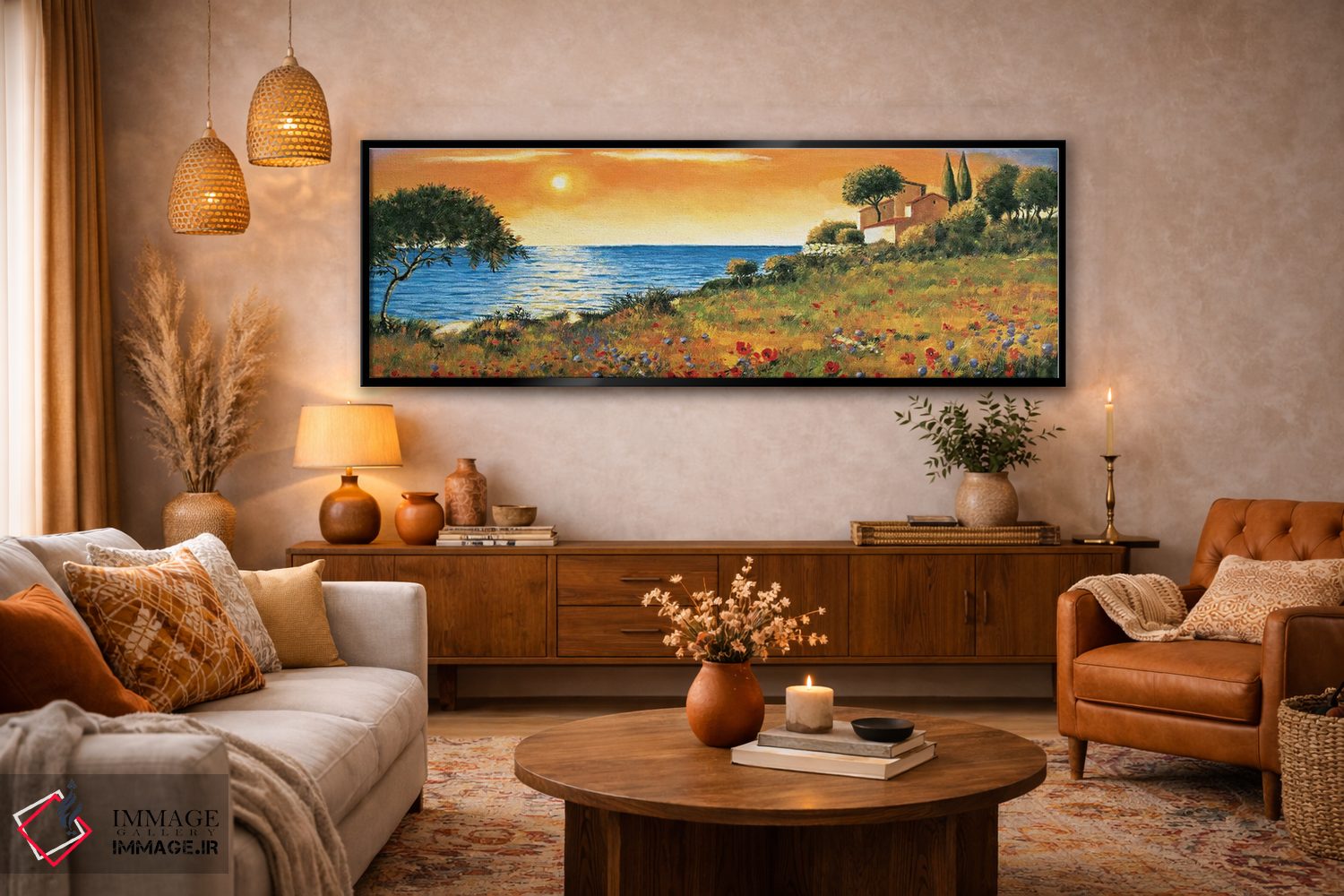 تابلو دکوراتیو ساحل آفتابگیر اثر ریچارد لبلان - D5B