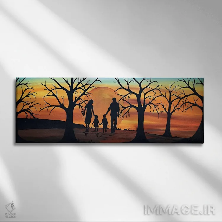 تابلو دکوراتیو خانواده اثر ریچل اولینوک - نمای روبهرو روی دیوار