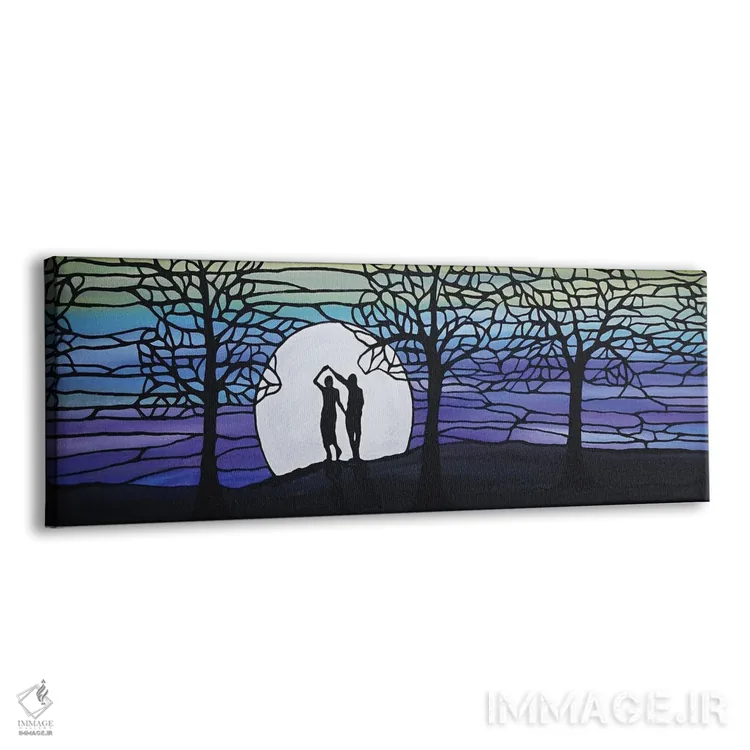 تابلو دکوراتیو رقص زیر نور ماه اثر ریچل اولینوک - نمای پرسپکتیو محصول