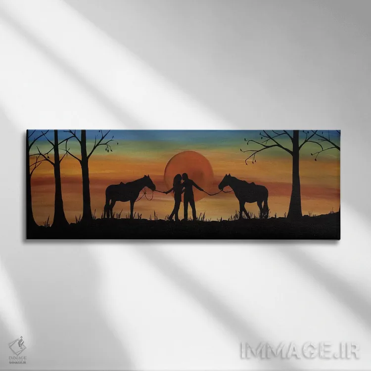 تابلو دکوراتیو بوسه اکتبر اثر ریچل اولینوک - نمای روبهرو روی دیوار