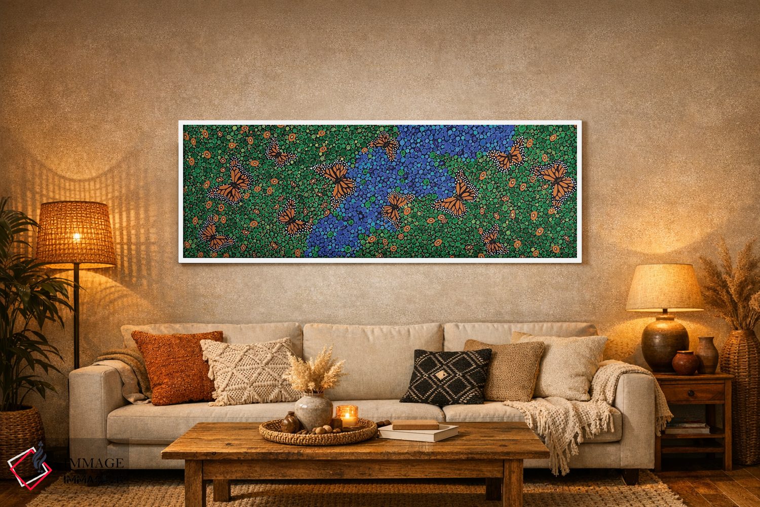 تابلو دکوراتیو پروانه های مونارک اثر ریچل اولینوک - D4W