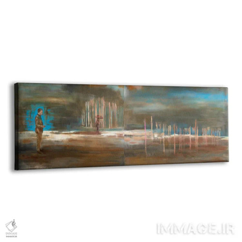 تابلو انتزاعی ایستاده ام، دیگر به کجا می توانم بروم اثر کریس روبوراس - نمای پرسپکتیو محصول