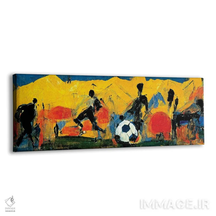 تابلو انتزاعی فوتبال ۱ اثر ری پاورز - نمای پرسپکتیو محصول