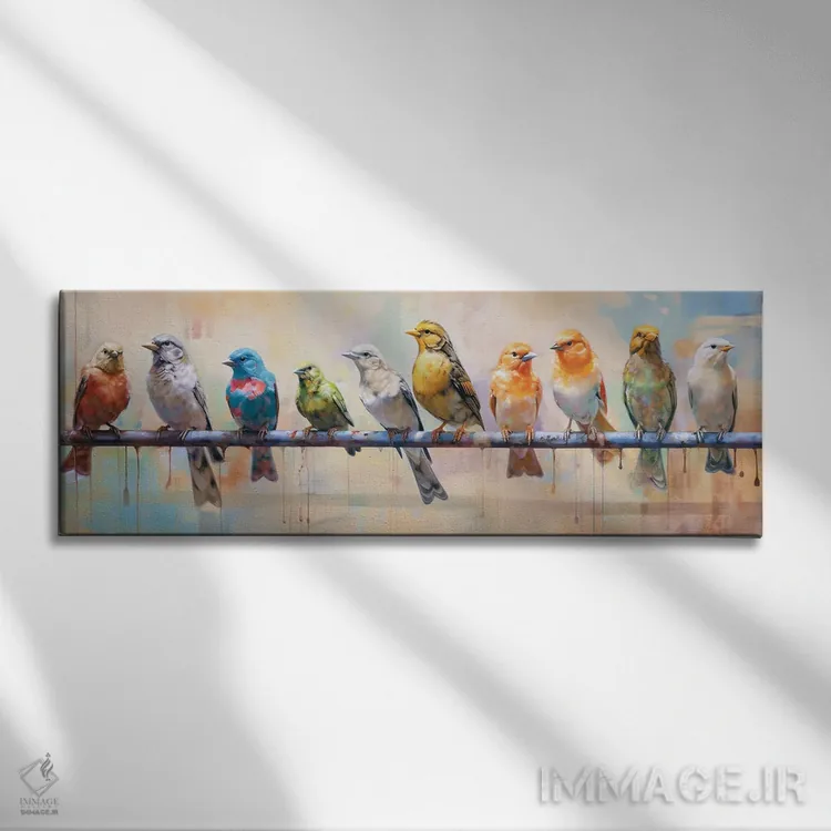 تابلو دکوراتیو خط کر سوم اثر ری پاورز - نمای روبهرو روی دیوار