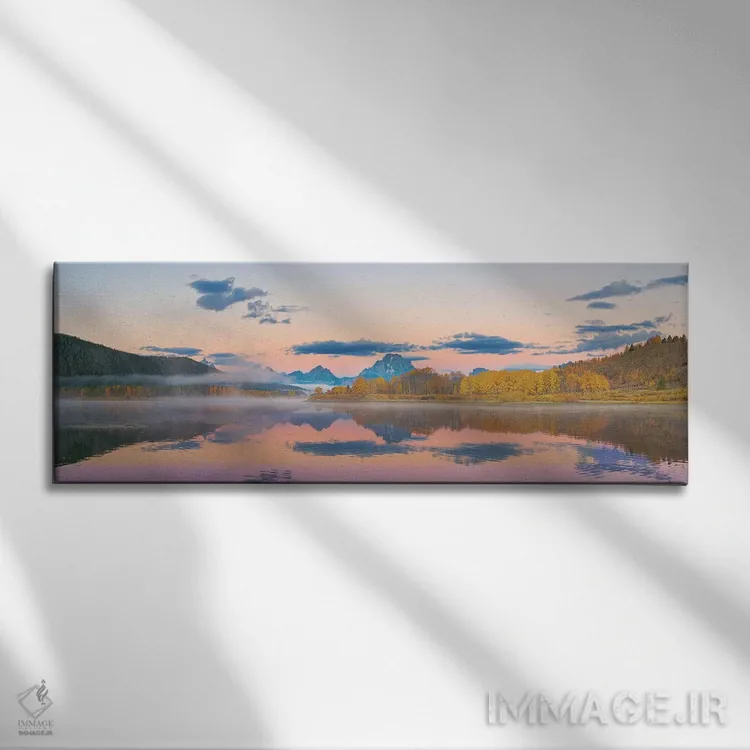 تابلو دکوراتیو Grand Teton National Park, Wyoming I,طلوع آفتاب در خم… اثر ریچارد و سوزان دی - نمای روبهرو روی دیوار