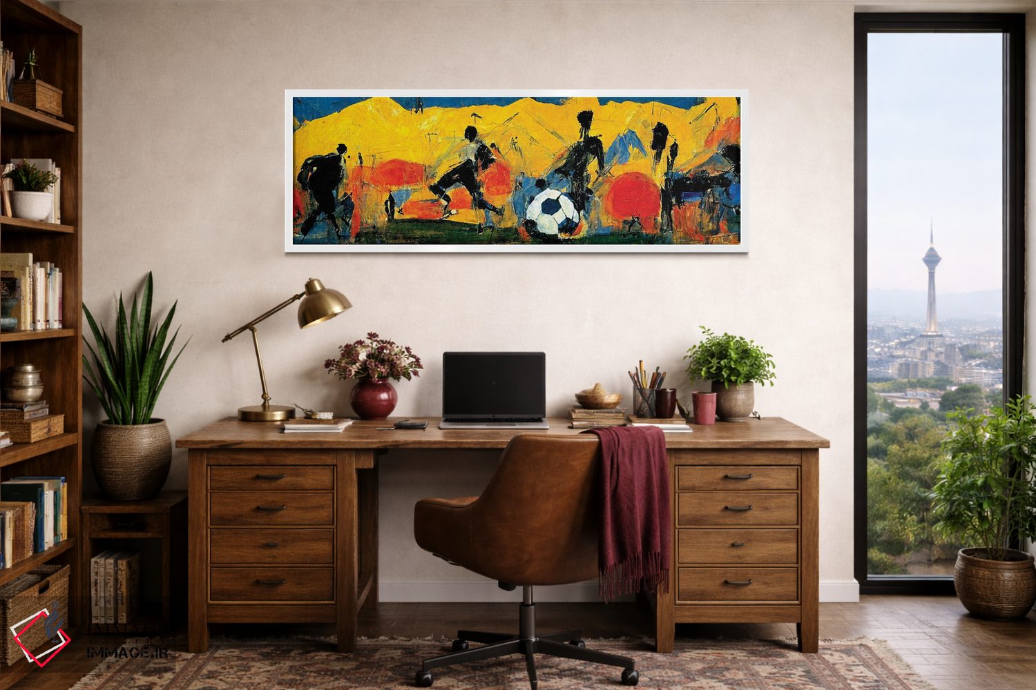 تابلو انتزاعی فوتبال ۱ اثر ری پاورز - D1W
