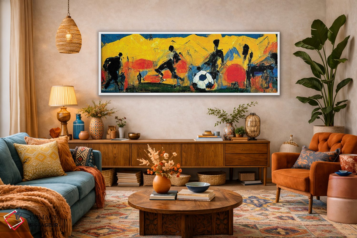 تابلو انتزاعی فوتبال ۱ اثر ری پاورز - D2W