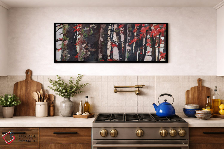 تابلو دکوراتیو برگ های سرخ اثر ریچل پارکر - D2B