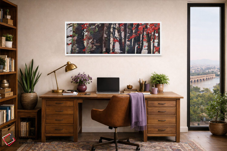 تابلو دکوراتیو برگ های سرخ اثر ریچل پارکر - D1W