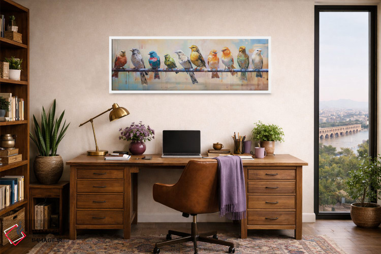 تابلو دکوراتیو خط کر سوم اثر ری پاورز - D1W