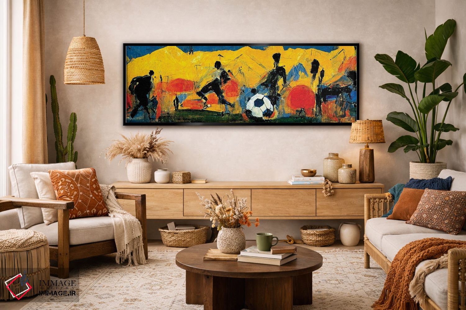 تابلو انتزاعی فوتبال ۱ اثر ری پاورز - D3B