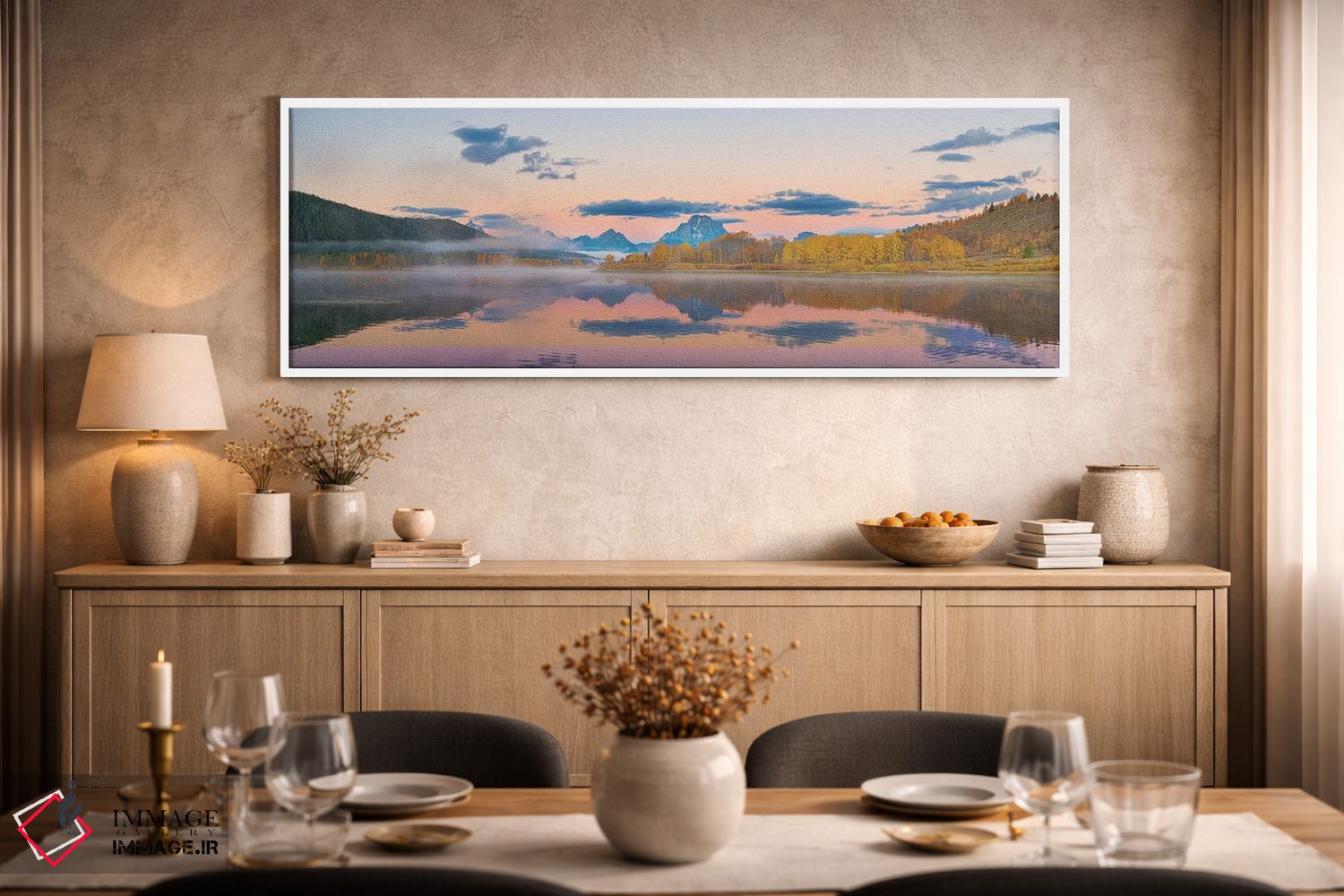 تابلو دکوراتیو Grand Teton National Park, Wyoming I,طلوع آفتاب در خم… اثر ریچارد و سوزان دی - D1W