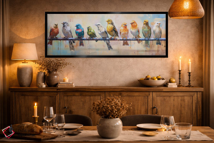 تابلو دکوراتیو خط کر سوم اثر ری پاورز - D2B