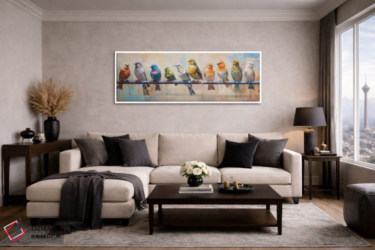 تابلو دکوراتیو خط کر سوم اثر ری پاورز - D3W