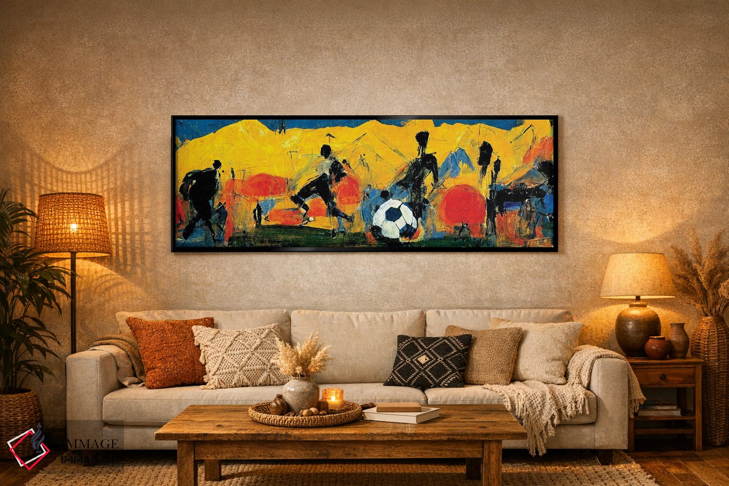 تابلو انتزاعی فوتبال ۱ اثر ری پاورز - D6B