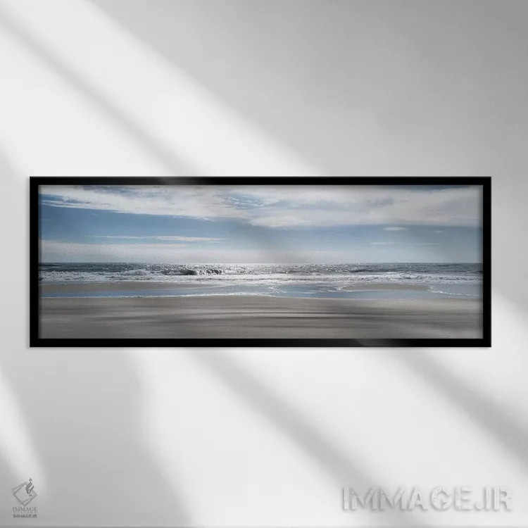 تابلو دکوراتیو سعادت ساحلی اثر روئن منینگ - نمای قابدار مشکی