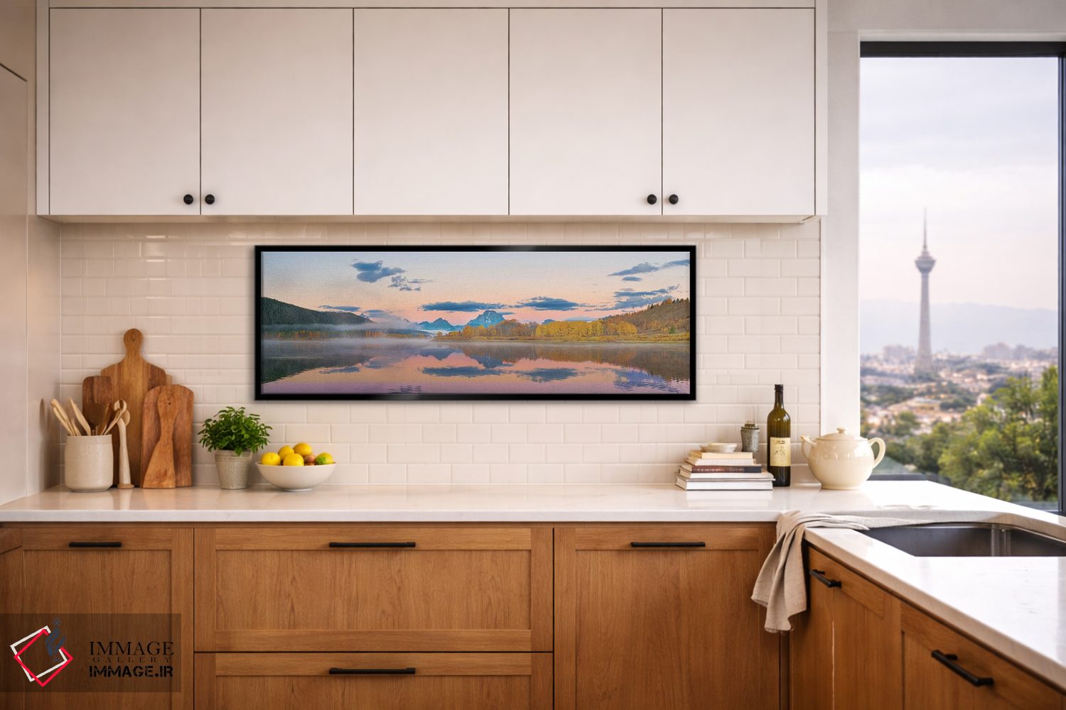 تابلو دکوراتیو Grand Teton National Park, Wyoming I,طلوع آفتاب در خم… اثر ریچارد و سوزان دی - D5B