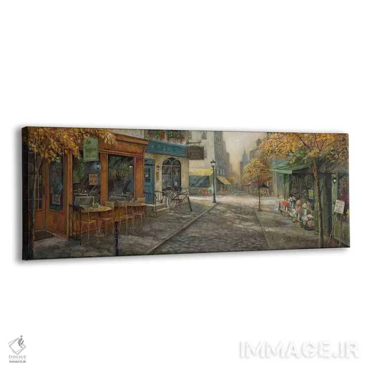 تابلو دکوراتیو نوستالژی شهر دنج اثر روئن منینگ - نمای پرسپکتیو محصول