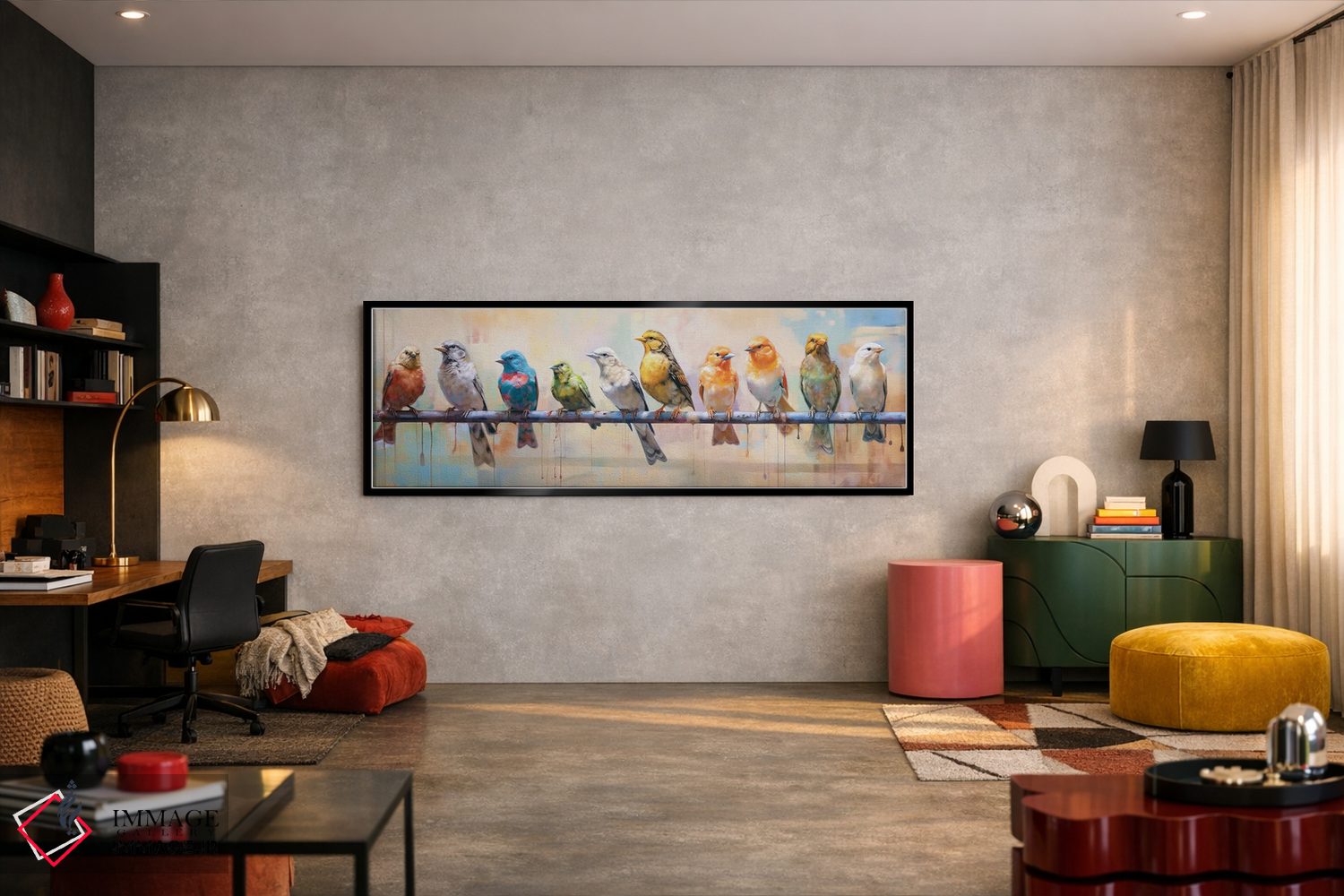 تابلو دکوراتیو خط کر سوم اثر ری پاورز - D6B