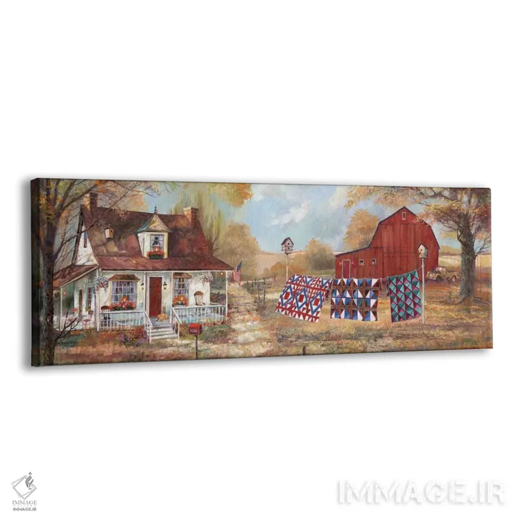 تابلو دکوراتیو دوخت و دوز عصرگاهی اثر روئن منینگ - نمای پرسپکتیو محصول