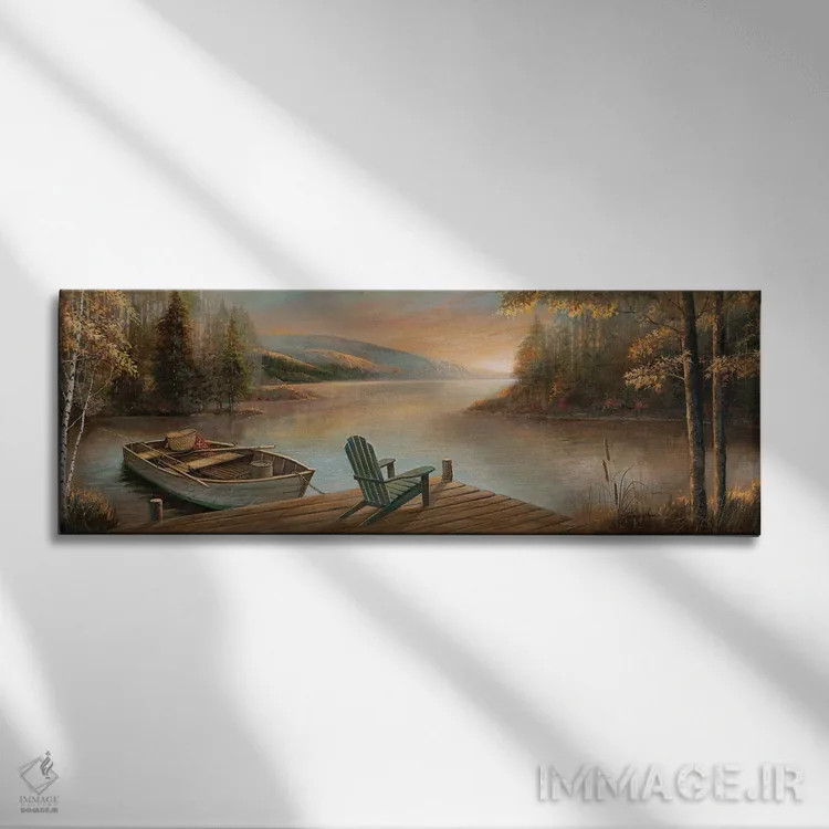 تابلو دکوراتیو آب های آرام اثر روئن منینگ - نمای روبهرو روی دیوار