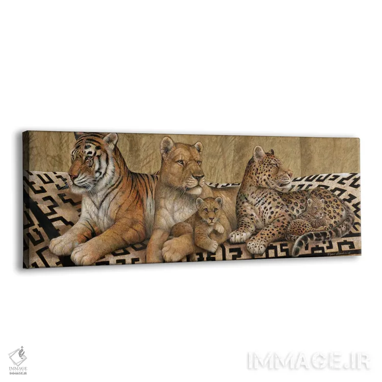 تابلو دکوراتیو پارچه نگاره حیات وحش اثر روئن منینگ - نمای پرسپکتیو محصول
