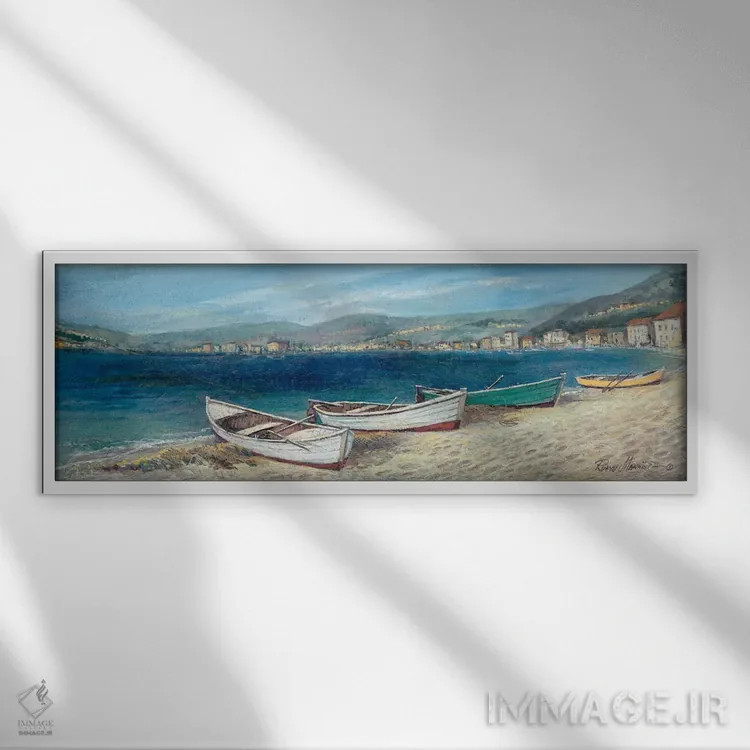 تابلو دکوراتیو باد تابستانی اثر روئن منینگ - نمای قابدار سفید