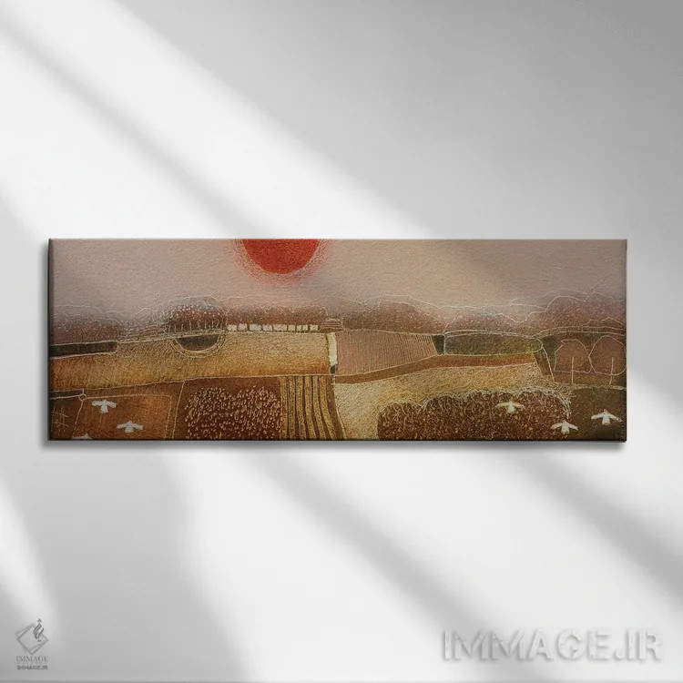 تابلو انتزاعی تماشای عبور تابستان اثر راب فن هوک - نمای روبهرو روی دیوار