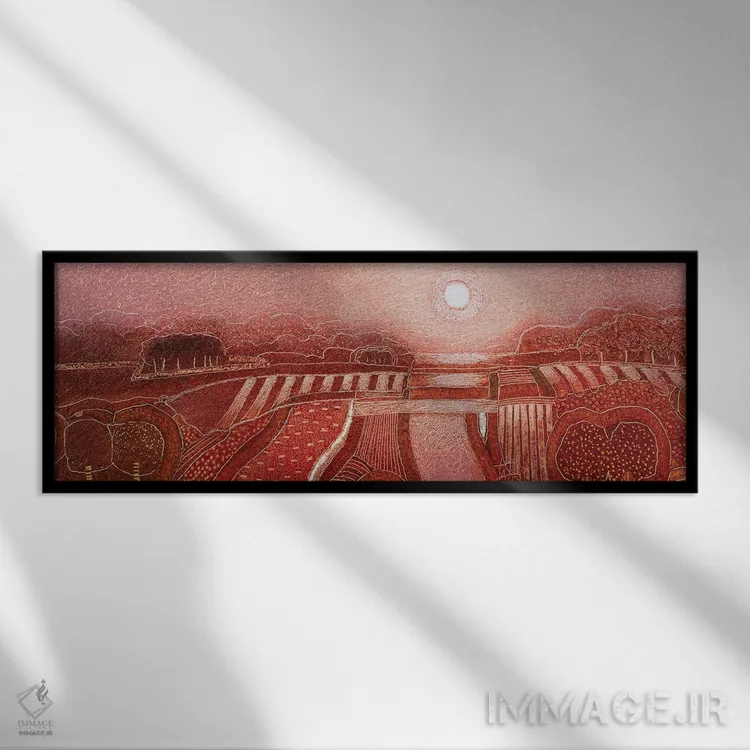 تابلو انتزاعی The Sun Of The Night,ماه، خورشید شب اثر راب فن هوک - نمای قابدار مشکی