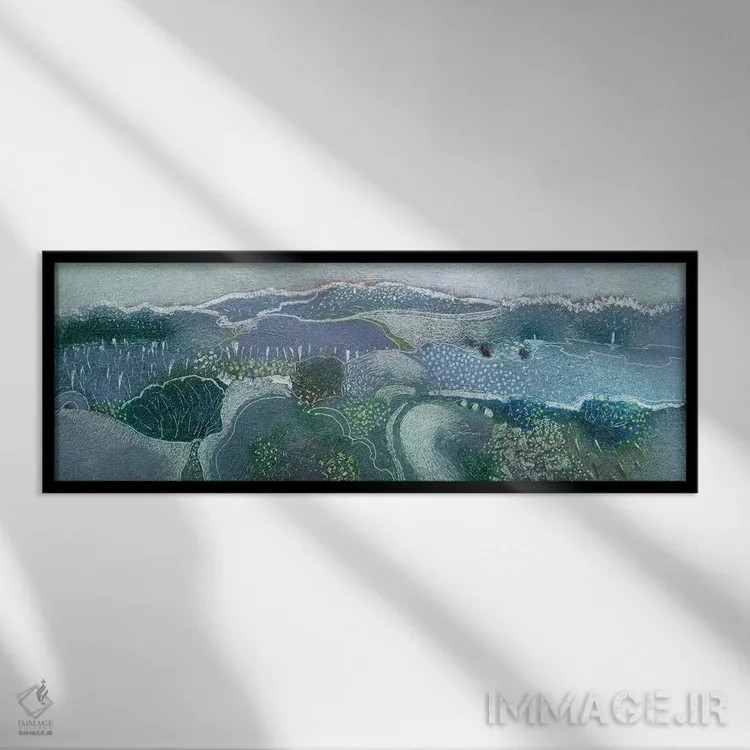 تابلو انتزاعی Windy Moors,در دشت های بادخیز وایلی اثر راب فن هوک - نمای قابدار مشکی