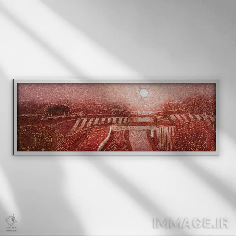 تابلو انتزاعی The Sun Of The Night,ماه، خورشید شب اثر راب فن هوک - نمای قابدار سفید