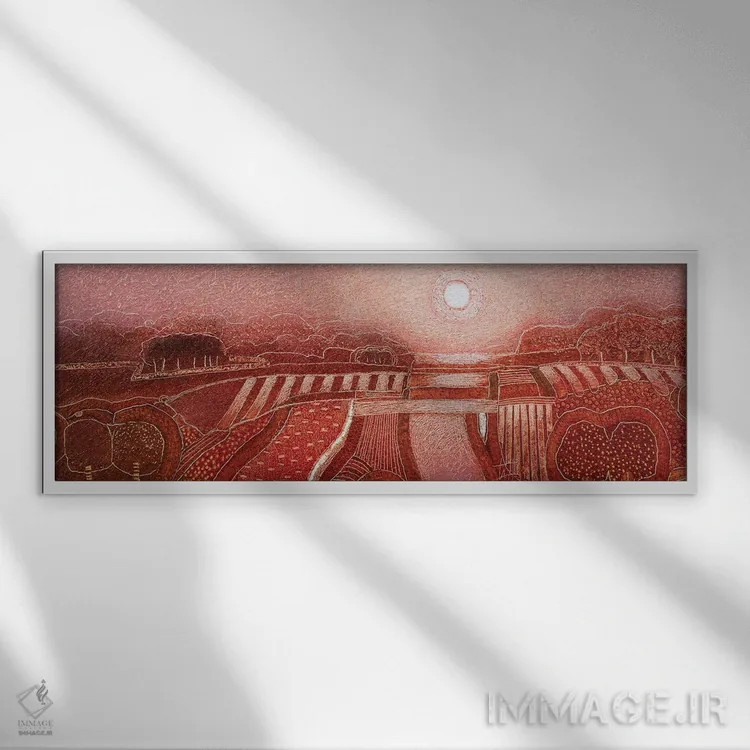 تابلو انتزاعی The Sun Of The Night,ماه، خورشید شب اثر راب فن هوک - نمای قابدار سفید