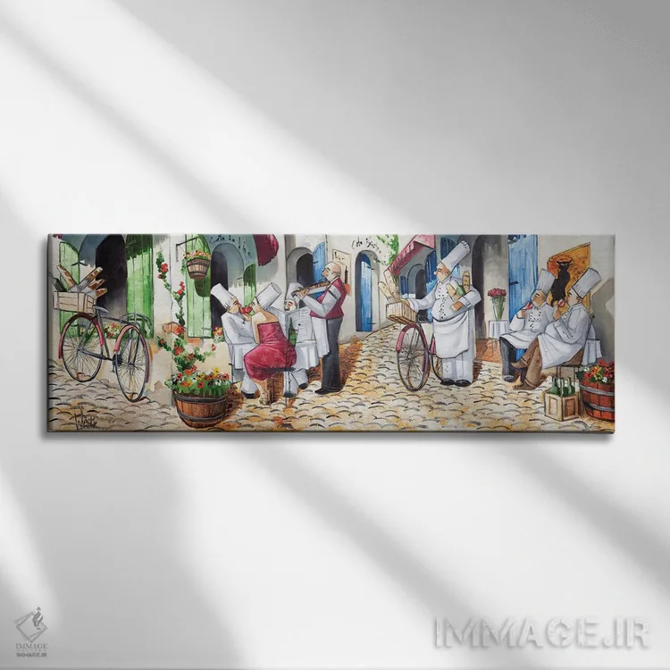 تابلو دکوراتیو تعطیلی سرآشپز اثر رونالد وست - نمای روبهرو روی دیوار