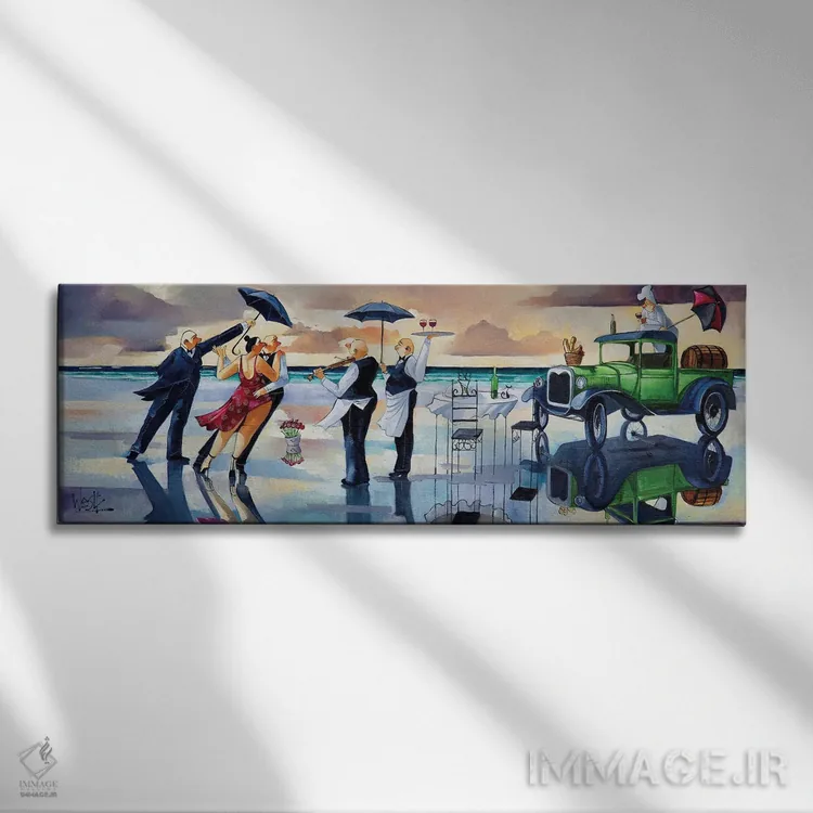 تابلو دکوراتیو شب قرار پنجم اثر رونالد وست - نمای روبهرو روی دیوار